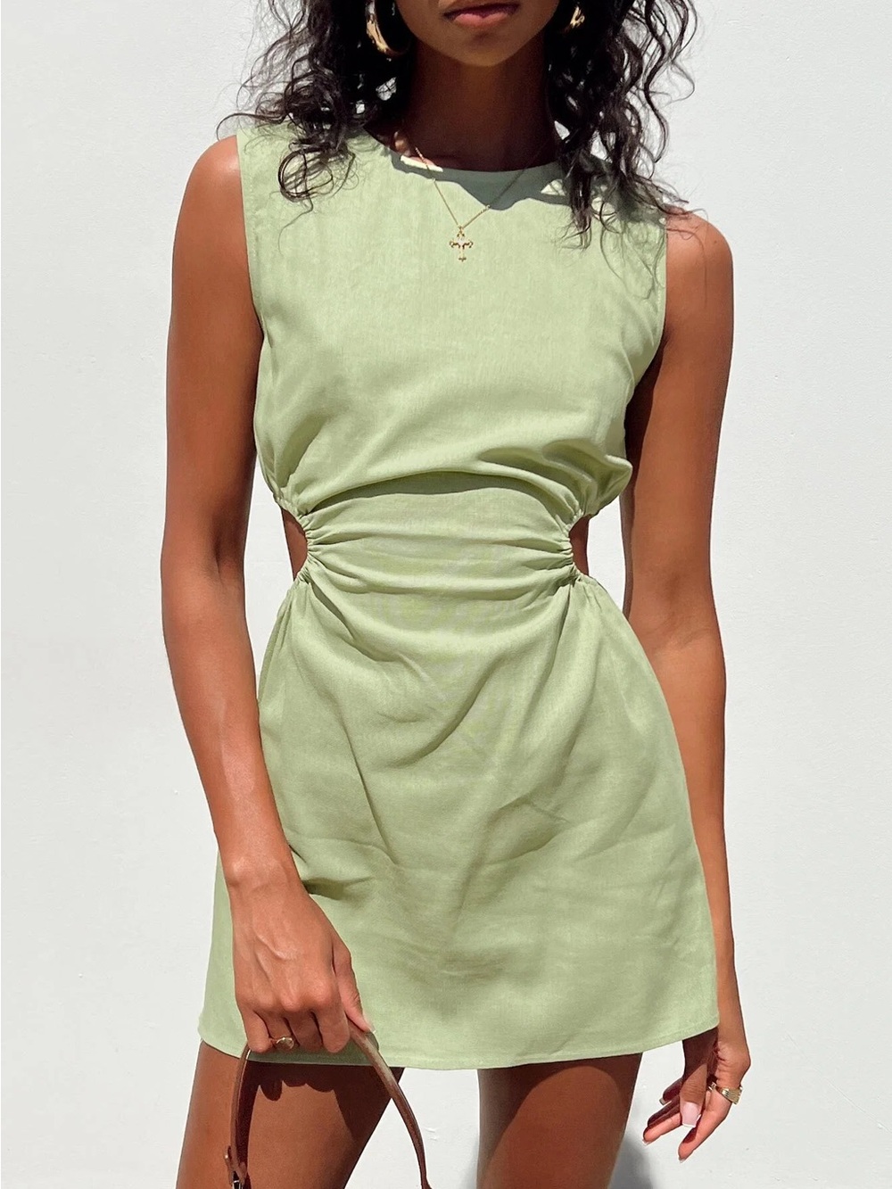 Princess Polly Sleeveless Olive Green Cutout Women’s Dress